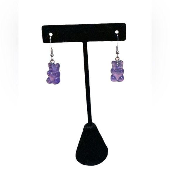 3 for $20 Cute Purple Gummy Bear Acrylic Earrings for Women - Fun “You Pick 3” - Picture 2 of 7